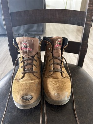 Brahma Men's Work Boots Steel Toe Brown Size 10 Fair Condition