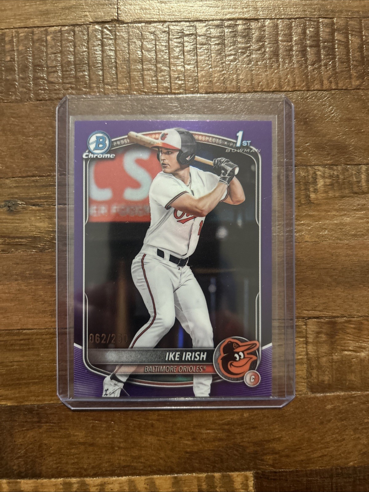 2025 Bowman Chrome Draft 1st Prospect- Ike Irish Purple Refractor /250 #BDC-16