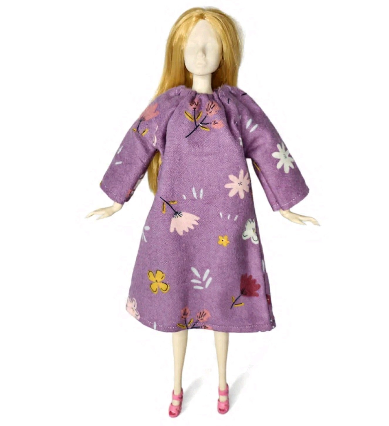 Handmade Purple Nightgown Dress For Fits 11.5-12" Girl Fashion Doll Size 1:6
