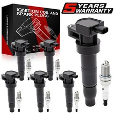 6 Ignition Coil  Iridium Spark Plug Fits For Hyundai Santa Fe Kia Sorento UF546