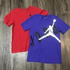 Nike Air Jordan Graphic T Shirt Bundle Lot Boys Size XL 13-15 blue red 