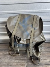 Vintage Swiss Army Military Backpack Rubberized Rucksack Dated 1981