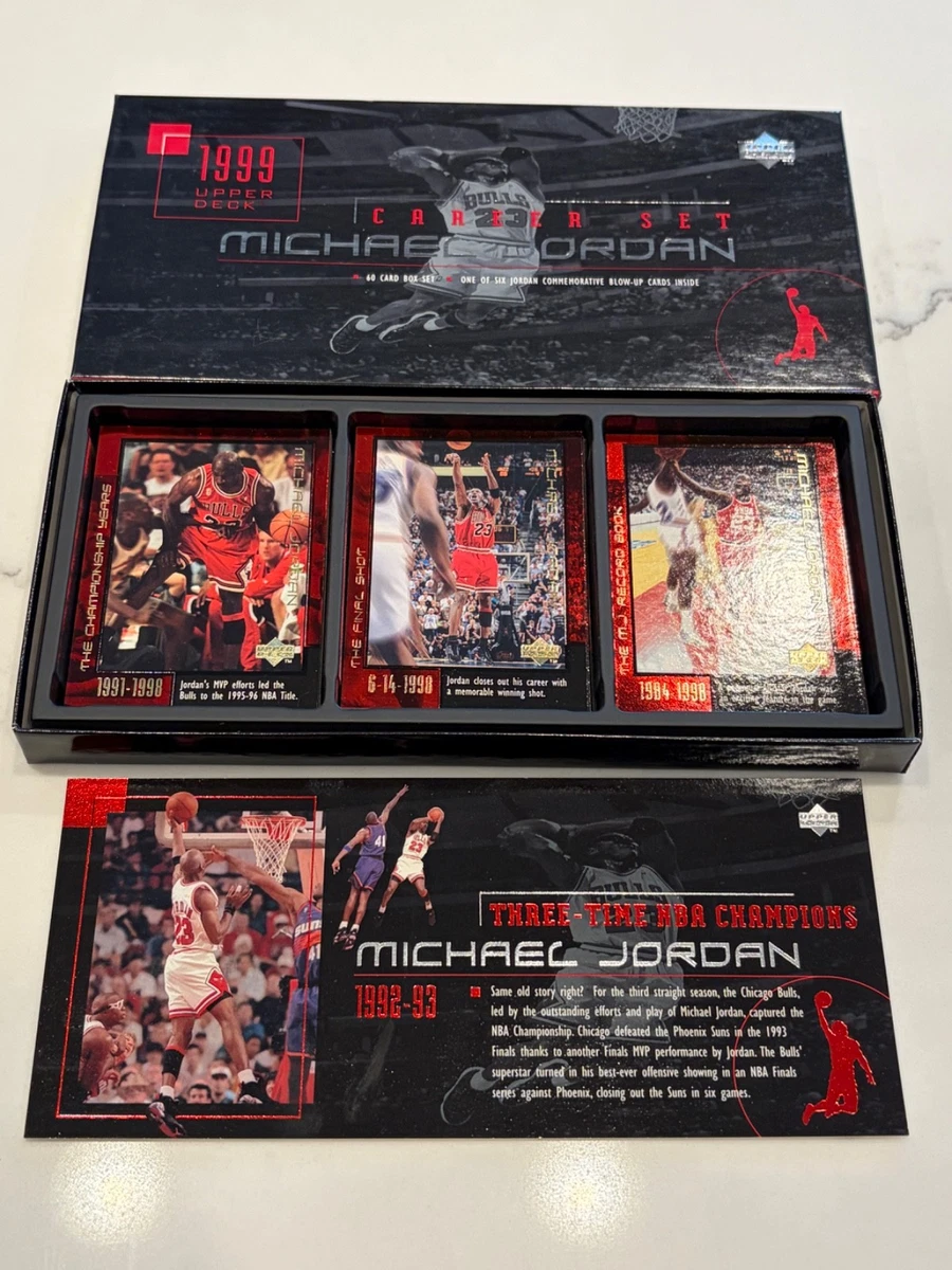 1999 Upper Deck Michael Jordan Career Basketball Trading Cards for