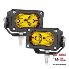 Yellow LED Pods 3 Inch 40W Spot Offroad Driving Light Pods Yellow Yellow Spot