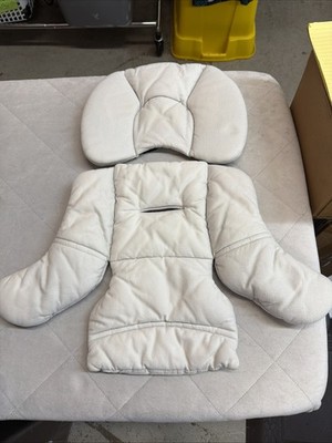 Nuna PIPA Series Newborn Infant Head & Body Support Inserts for CarSeat Lt Gray