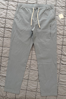 Vuori v494 dusty blue barren explorer drawstring waist stretch pants L mens NEW