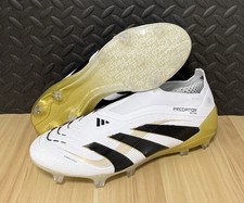 Adidas Predator Elite Laceless FG Soccer Cleats White Gold JI1079 Mens Size 10