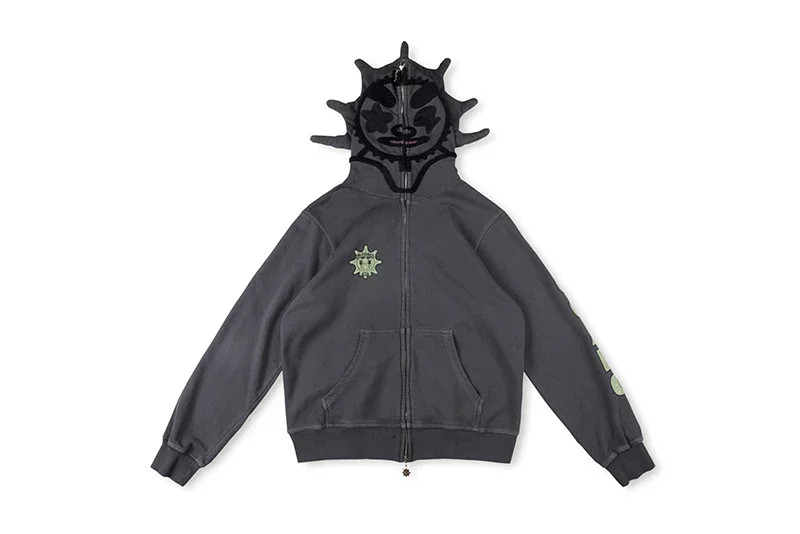 Glo Gang Worldwide Renegades Full Zip Hoodie Black Washed Men