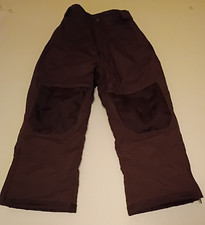 LL Bean Snow Pants Brown Boys Girls Kids Size 5-6 Elastic Back Adjuatable