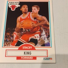 Fleer 1990-91 #27 Stacey King Chicago Bulls Basketball Base Set Card