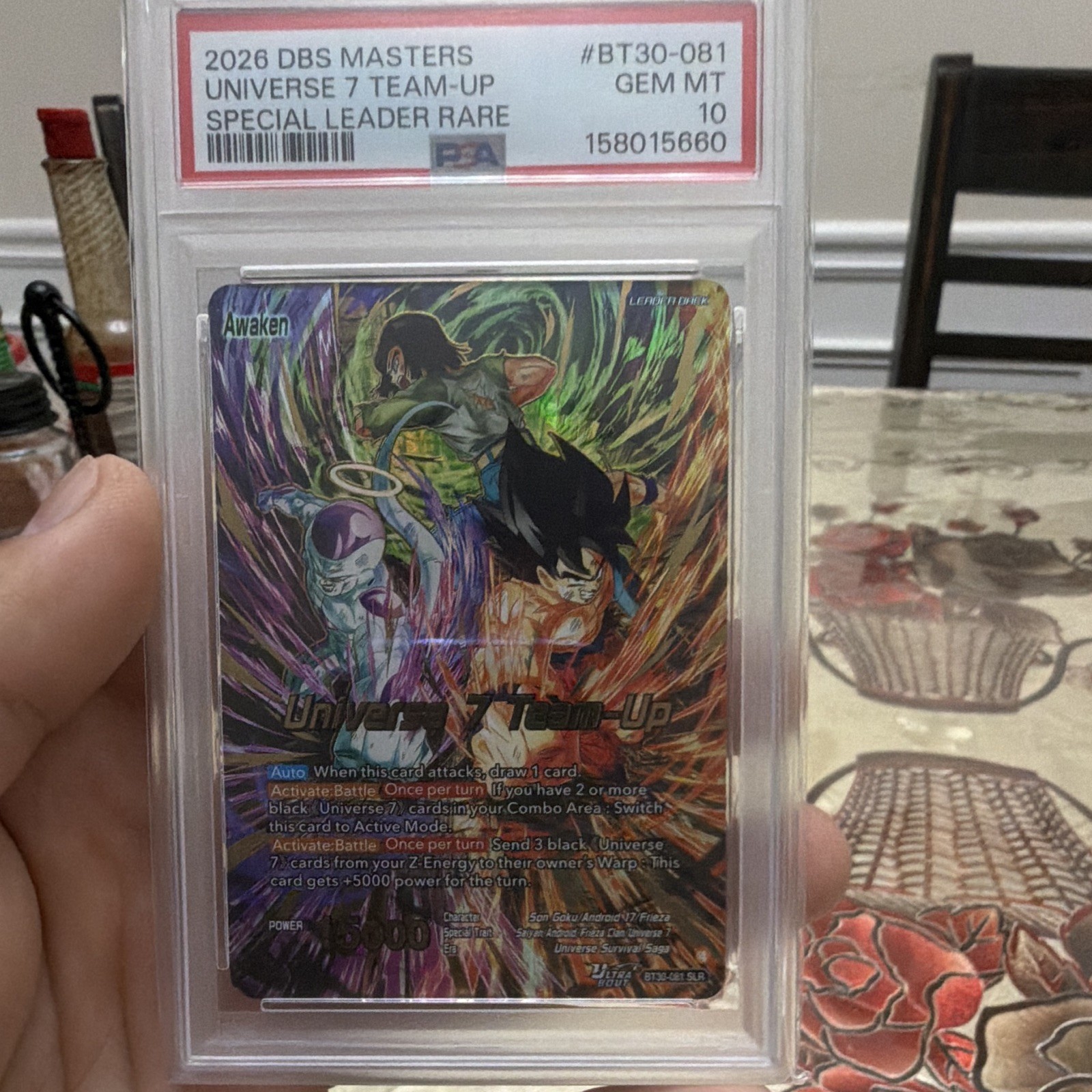 Dragon Ball Super Card Game 2026 Universe 7 Team-Up BT30-081 PSA 10 SLR Foil