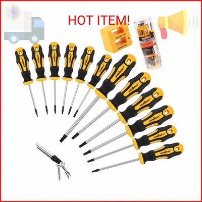 HORUSDY 13-Piece Magnetic Torx Screwdrivers Set | T5 - T40 Magnetic Torx Screw d