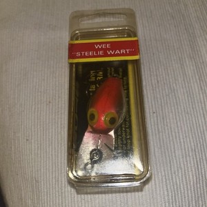 Vintage Pre Rapala Wee Steelie Wart, Metallic Fluorescent Red KXV108 NiP Sealed