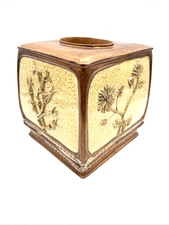 Kleenex Tissue Box Cover, Karen Lawrence. Bamboo Design Brown, Ivory