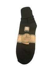 Vintage Ribbed Cuff Ankle Slouch Socks Ribbed Scrunch New Old Stock Black 9-11