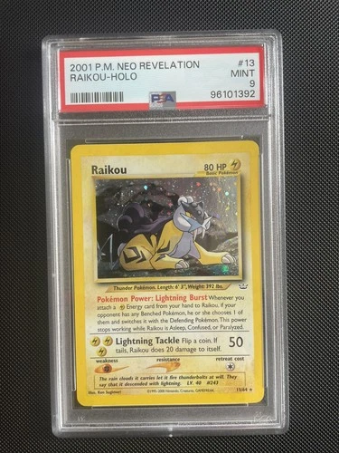 PSA 9 Raikou Holo Neo Revelation 13/64 - Mint