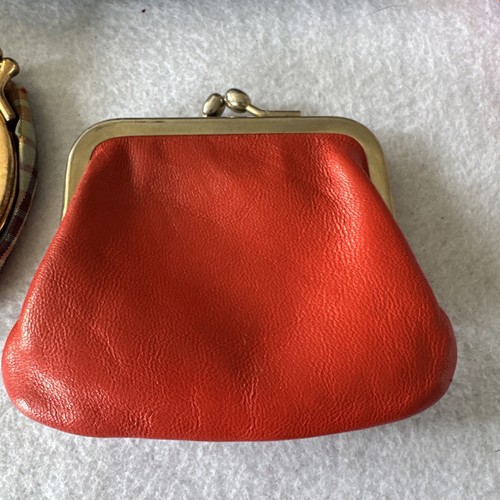Lot of 4 Vintage Coin Purse  Cig Case. KISS Lock Clasps Leather Plaid, $15.3 - Photo 4