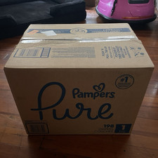 Pampers Pure Disposable Diapers, Size 1 198 Diapers Case Pack