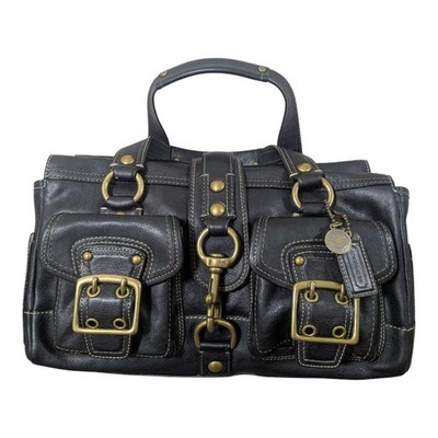 Vintage Coach 10330 Handbag Leather Black Mandy Satchel Condition excellent
