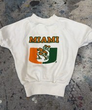 Vintage 80s Baby University Of Miami Umiami Shirt Lg USA Made Vtg