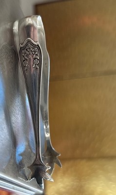 Vintage Saart Brothers Blossom Sterling Silver Sugar Tongs 4  NO MONOGRAM