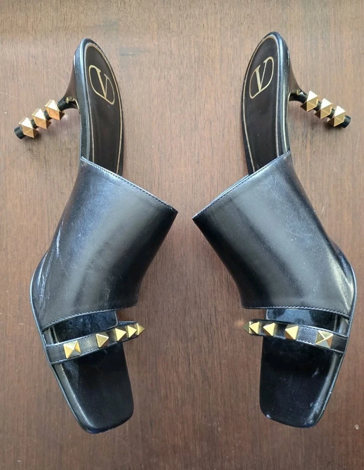 VALENTINO GARAVANI ROCKSTUD БАШНЯ КАБЛУК 70 мм/2,75» MULES - Изображение 4 из 4