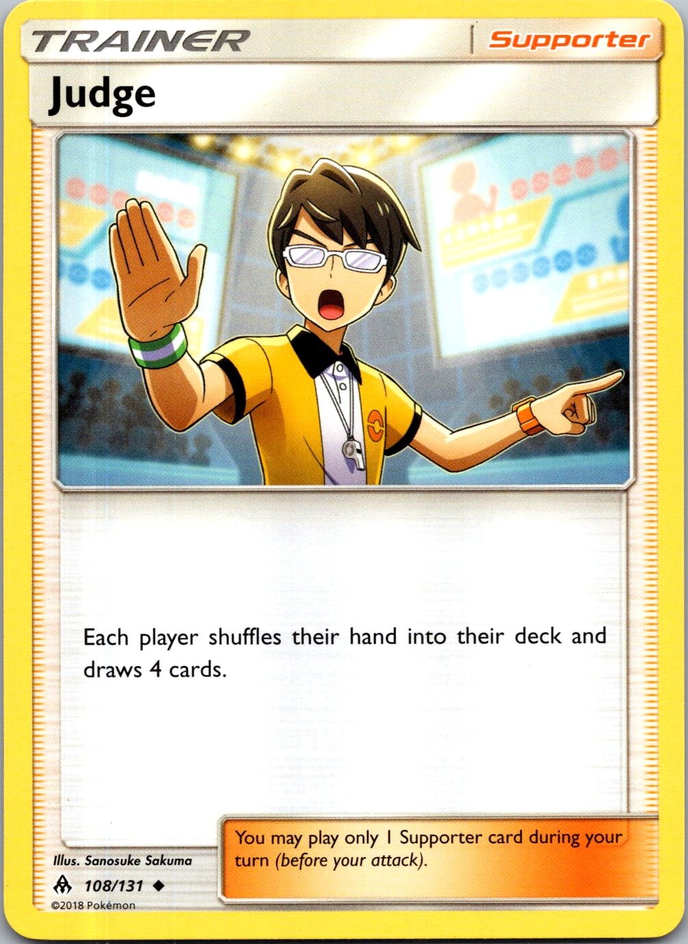 Judge 108/131 UC Forbidden Light Pokemon Near Mint