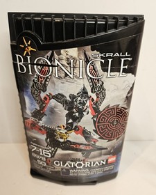 LEGO Bionicle 8978 Glatorian Skrall, Complete Figure Canister & Manual No Ball 
