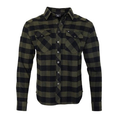 MUDDY WOODSMAN HEAVYWEIGHT MENS FLANNEL   OLIVE/BLACK NWT 2XL