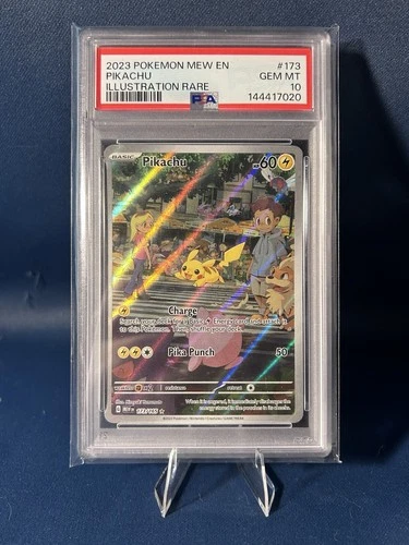 Pikachu Graded 2023 POKEMON 151 ILLUSTRATION RARE #173/165 PIKACHU PSA 10