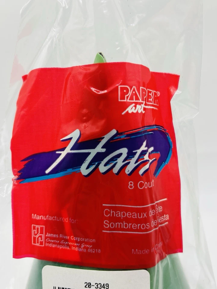 Mighty Morphin Power Rangers Classic Saban Birthday Party Hats 8 Pack - RARE NOS - Image 4 of 4