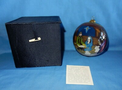 Li Bien 1998 Nativity Manger Scene 4'' Christmas Ornament in Box