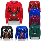 LADIES KNITTED RUDOLPH REINDEER XMAS WOMENS CHRISTMAS NOVELTY JUMPER SWEATER TOP
