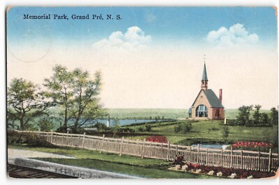 Postcard Memorial Park, Grand Pre, N.S. Vintage VPC01.