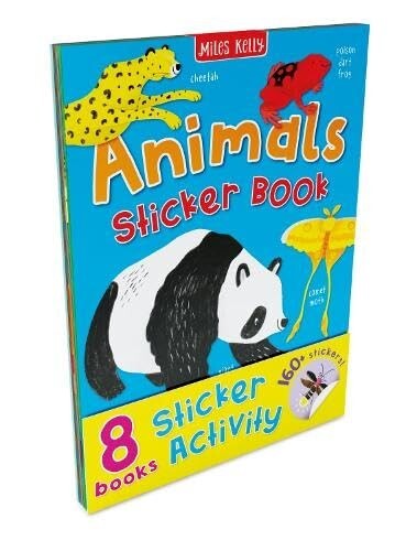 Sticker Activity Books 8 Books Collection Set By Miles Kelly Animal,Food Sticker