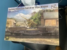 1/35 Border Model #BT044 German 88mm Flak Gun With SSys Rail Wagon