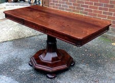 Georgian antique rosewood partners desk library lawyers writing table 2 drawers