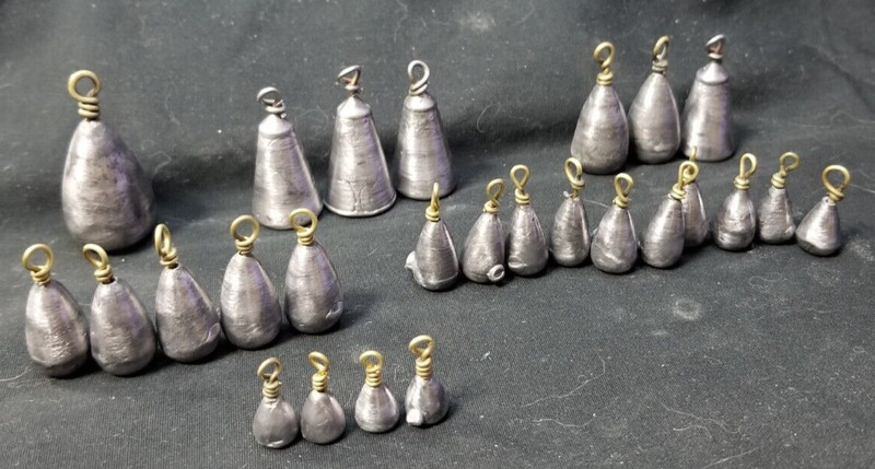 Vintage 26Pcs Fishing Weights Assorted