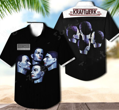 Kraftwerk Electric Café Album Cover Hawaiian Shirt, shirt US