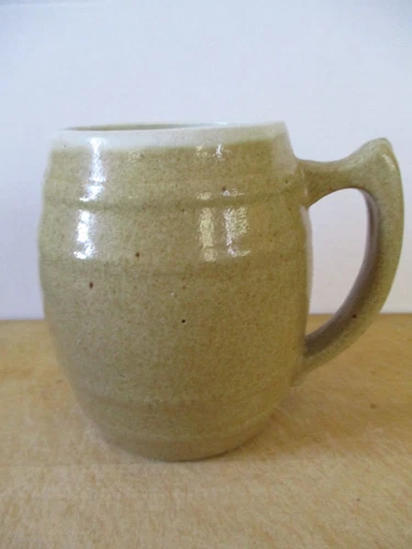 Vintage Uhl Pottery Stoneware Barrel Mug No. 16, Great Condition. Clean