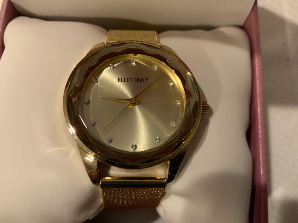 Ellen Tracy ET5180GD Gold Tone Quartz Analog Ladies Watch