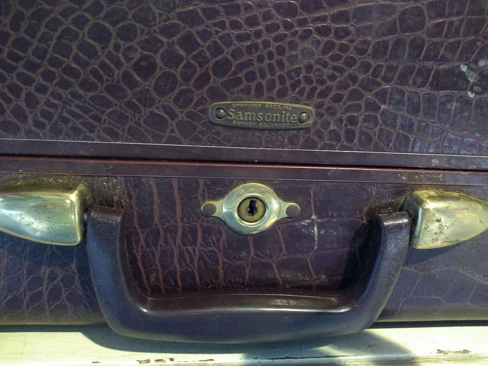 Shwayder Bros Samsonite Красный Искусственный Животный Принт Жесткий Портфель Чемодан и Ключ США - Изображение 3 из 4