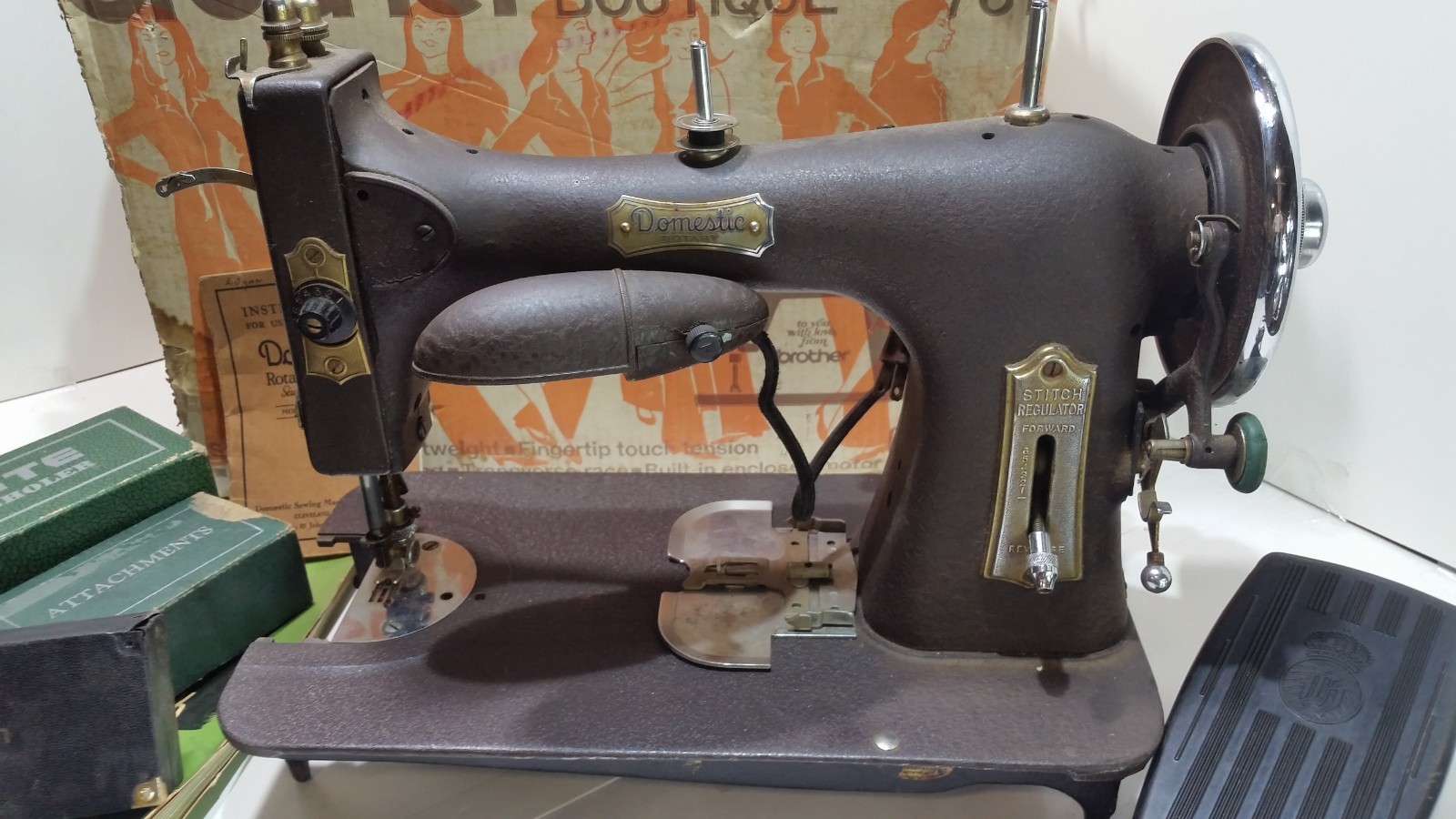 Domestic Rotary Sewing Machine Antique Cast Iron Model 151 eBay