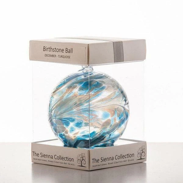 Sienna Glass 10cm Friendship Ball 30th Wedding Anniversary Pearl Gift Boxed