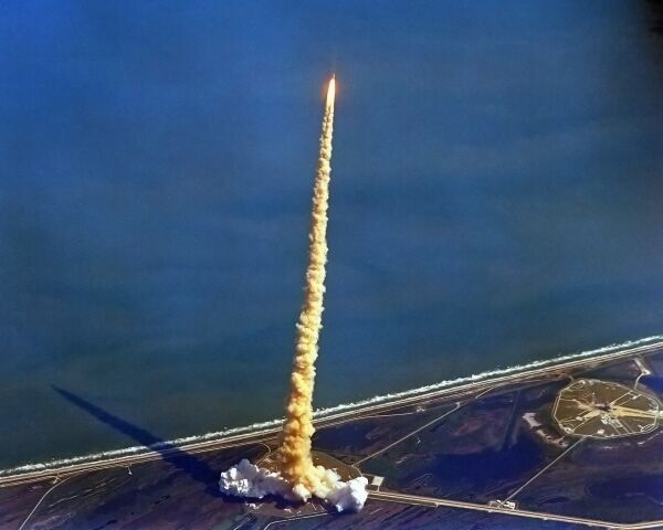 Columbia Launch Oceanside Aerial View New 8x10 NASA Photo