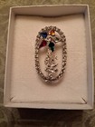 Vintage Rare Mason Masonic Eastern Star Pin Brooch from ORA All Colorful Stones! — photo 10