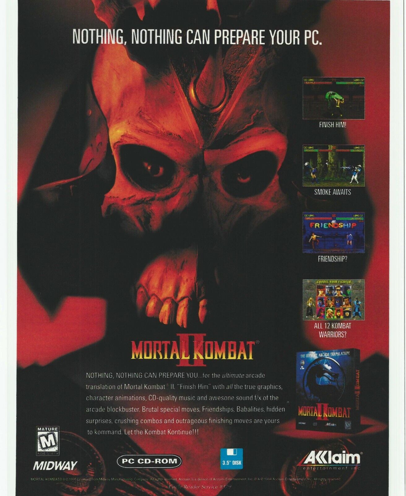 1999 Mortal Kombat Gold Dreamcast Print Ad/Poster Authentic