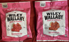 LOT of 2 Bags WILEY WALLABY  WATERMELON Flavored Soft & Chewy Candy 4 oz NEW