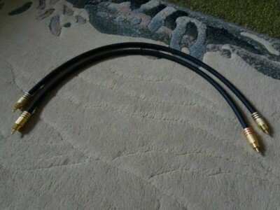 Viablue NF- S1 Silver Quattro analoges Cinch Kabel 2x 0,75 Meter Stecker vergold