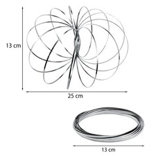 Flow Ring Spinner Ring Arm - Stainless Steel Spring Metal Sensory Rings